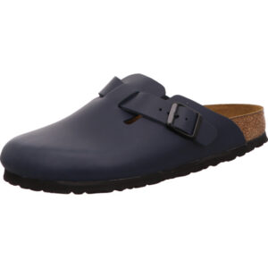 Birkenstock Boston Clogs blau Glattleder