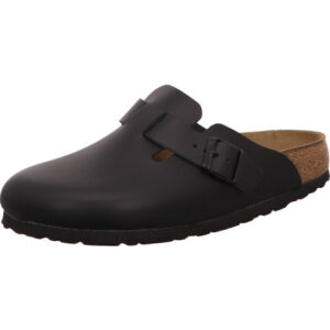 Birkenstock Boston Glogs schwarz Glattleder