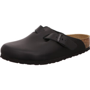 Birkenstock Boston Clogs schwarz Nubukleder