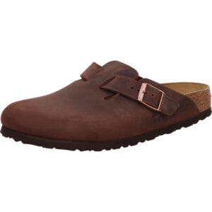 Birkenstock Boston Clogs braun fettleder