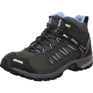 Meindl Journey Lady Mid Damen halbhoher Wanderschuh grau hellblau mit grauer Sohle
