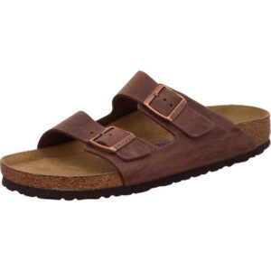 Birkenstock Arizona zwei Dornschnallen braun Fettnubukleder