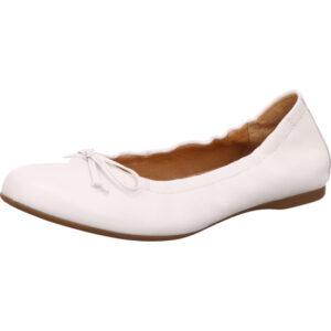 Gabor Ballerina weiß mit weißer Schleife