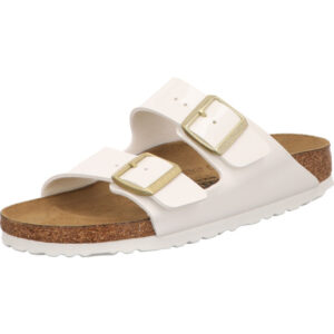 Birkenstock Arizona zwei Schnallen weiß Lackleder