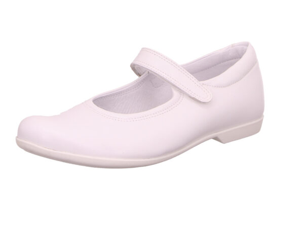 Sabalin Kinderschuh kommunion ganz weiß mit klett