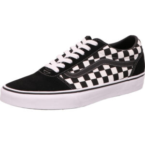 Vans ward Halbschuh scchwarz weiß kariert stoff mit schwarzem Vans Streifen