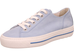 Paul Green Damen Halbschuh hellbalu mit heller Sohle und blauem Streifen