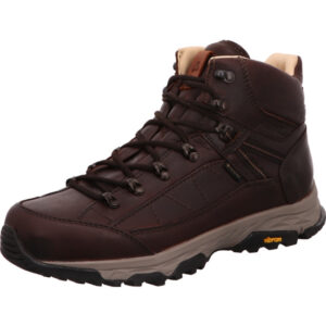 Meindl Chiasso Identity hoher herren Wanderschuh mit nachhaltigem braunem Leder und heller Sohle
