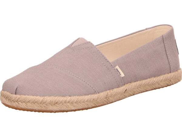Toms slip in grau rosa mit brauner Sohle