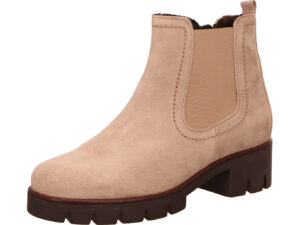 Gabor Stiefelette Damen beige mit brauner Sohle