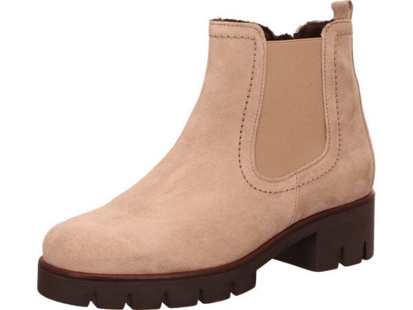 Gabor Stiefelette Damen beige mit brauner Sohle
