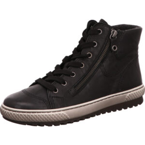 Gabor Damen Stiefelette schwarz mit weißer Sohle