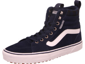 Vans Filmore Hi hoher Schuh mit robuster Sohle blau mit weißem Vans Streifen