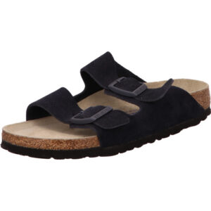 Birkenstock Arizona zwei Schnallen dunkelblau Nukukleder
