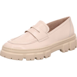 Paul Green sportlicher Damenslipper beige mit lackleder
