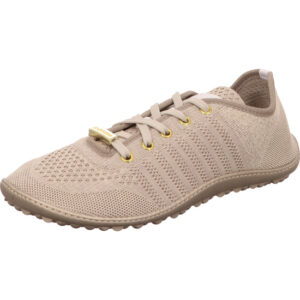 Leguano Halbschuh go beige gold stoff mit dünner Leguano Sohle