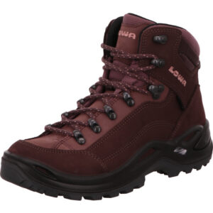 Lowa Renegade GTX Damenschuh hoch rosa beeren kombi mit dunkler Sohle