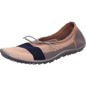 Leguano style rose balu und grau slipper stoff mit dünner Leguano Sohle