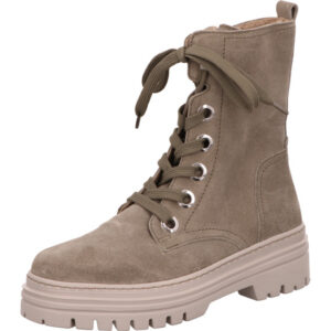 Gabor Stieflette Damen olive mit grauer Sohle