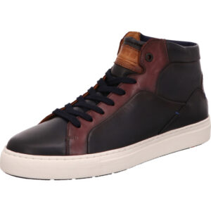 lloyd Marshal hoher Herrensneaker scharz bordeaux mit heller Sohle