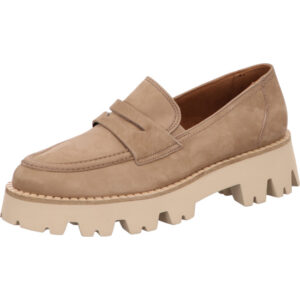 Paul Green sportlicher Damenslipper dunkel beige mit heller sportlicher Sohle