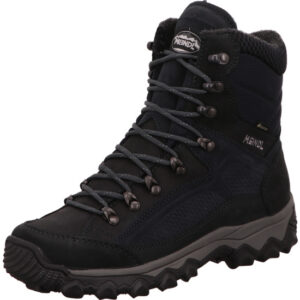 Meindl Damen hoher Winterschuh schwarz mit grauer Sohle