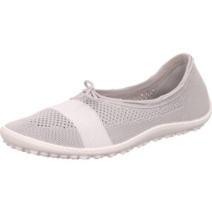 Leguano style grau weiß  slipper stoff mit dünner Leguano Sohle