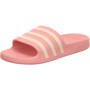Adidas Adilette rose mit weißen Streifen