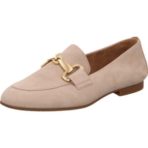 Gabor Loafer Damen sand mit brauner Sohle und goldener Schnalle