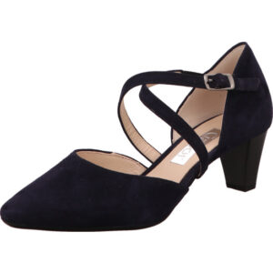 Gabor Pumps dunkelblau mit Schnalle und schwarzem Absatz