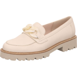 Gabor Loafer Damen creme mit beiger Sohle und Schnalle