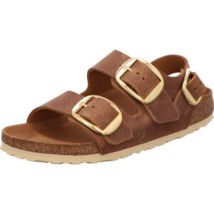 Birkenstock Milano Big Buckle Farbe Cognac leder