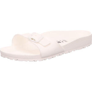 Birkenstock Madrid material komplett EVA weiß eine Schnalle mit weißer Öse und weißem Fußbett