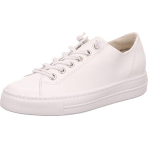 Paul green Damen Sneaker komplett weiß mit flexiblem Schnürsenkel