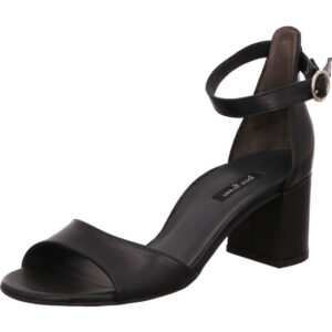 Paul Green Damen Sandalette mit verstellbarem Hinterriehmchen schwarz und hohem Absatz
