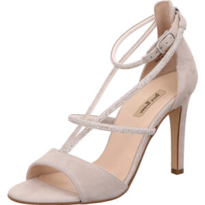Paul Green Damen Sandalette mit verstellbarem Hinterriehmchen beige flexible riehmchen und hohem Absatz vorn offen