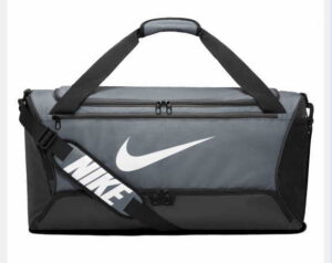 Nike Sporttasche schwarz/grau mit weißem Logo
