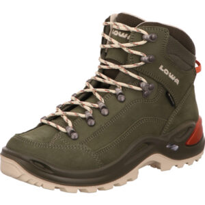 Lowa Renegade GTX Damenschuh hoch grün kombi mit heller Sohle