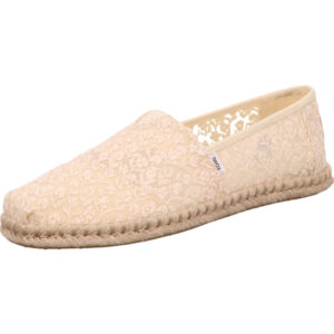 Toms slip in beige mit Muster und beiger Sohle