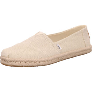 Toms slip in beige mit Muster und beiger Sohle
