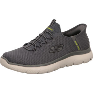 Skechers summits high range herrenhalbschuh slipper grau mit heller Sohle