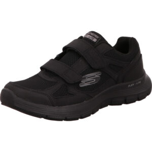 Skechers Herren halbschuh mit zwei Klett komplett schwarz