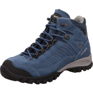 Meindl Salo Lady hoher Damenwanderschuh blau mit grauer Sohel