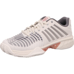 K-Swiss Sportschuh weiß grau kombi mit weißer Sohle