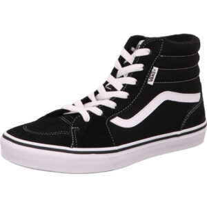 Vans Filmore Hi hoher Kinder Schuh schwarz mit weißem Vans Streifen