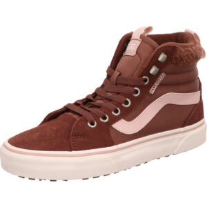 Vans Filmore Hi hoher Schuh mit robuster Sohle braun mit Futter mit pink Vans Streifen