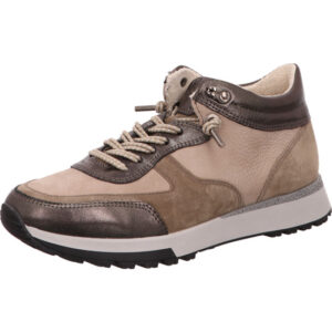 Paul Green sportlicher halbhoher Damenschuh beige bronze und heller Sohle