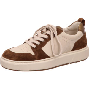 Paul Green Damen Sneaker braun beige mit heller Sohle