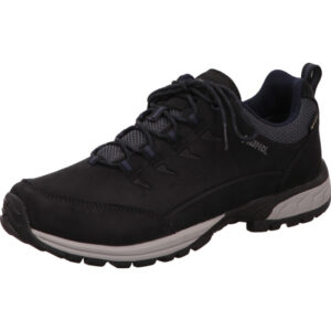 Meindl Havanna lady GTX halber Damenwanderschuh leder blau und heller Sohle