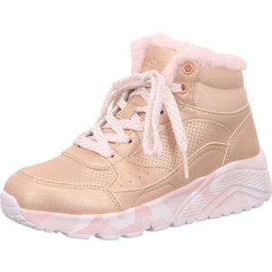 Skechers Uno lite Kunder Winterschuh mit fell bronze mit heller Sohle